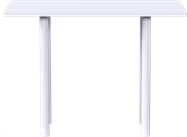 Pluto Rectangular Bar Table - White Frame